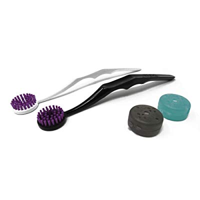 4 Pack – TUNG Brush with CAP – Tongue Cleaner (Colors Vary)